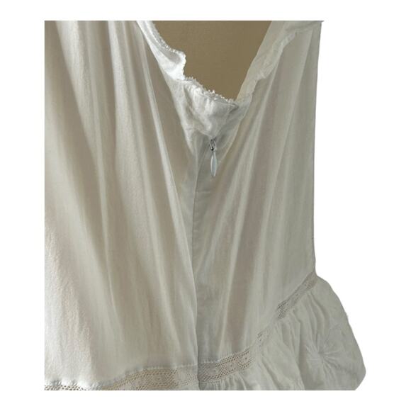 Banana Republic White Selene Embroidered Midi Dress Size Large - Picture 5 of 16